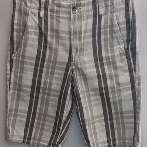 Levi's Chino Khaki Brown Striped  Shorts Men's Size 28 Preppy (C-3)